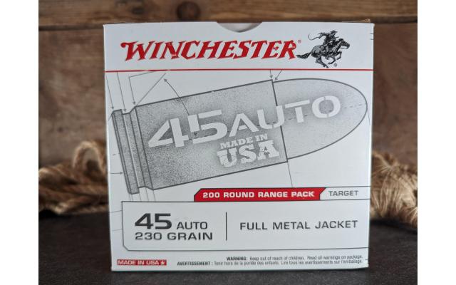 200 Rounds of Winchester 230Gr .45ACP Target Ammo