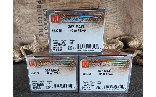 75 Rounds of Hornady 140Gr .357Magnum Ammo