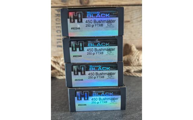 80 Rounds of Hornady Black 450Bushmaster Ammo