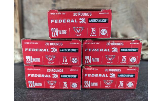 92 Rounds of Federal 75Gr 224Valkyrie Ammo
