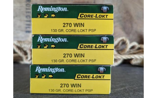 60 Rounds of Remington 130Gr 270Win Ammo