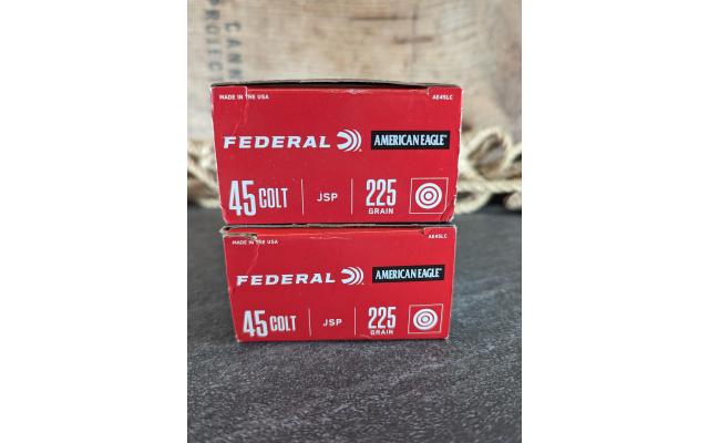 100 Rounds of Federal 225Gr .45Colt Ammo