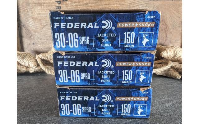 60 Rounds of Federal 150Gr 30-06Sprg Ammo
