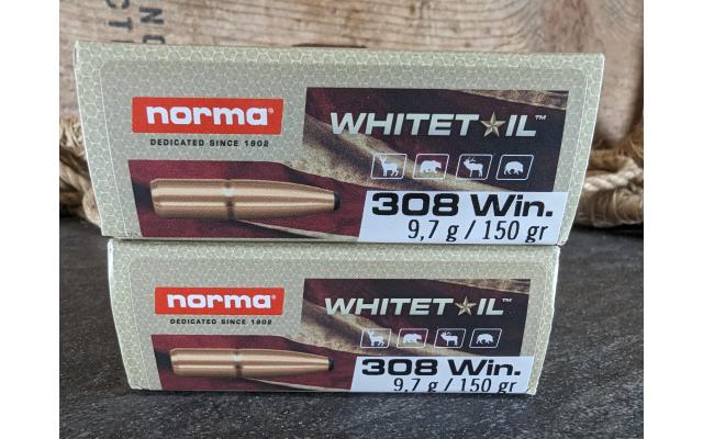 40 Rounds of Norma White Tail 150Gr .308Win Ammo