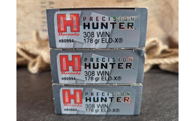 60 Rounds of Hornady Precision Hunter .308Win Ammo