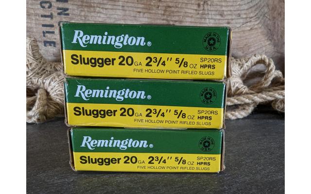 15 Rounds of Remington Slugger 20Ga 2-3/4" Shells