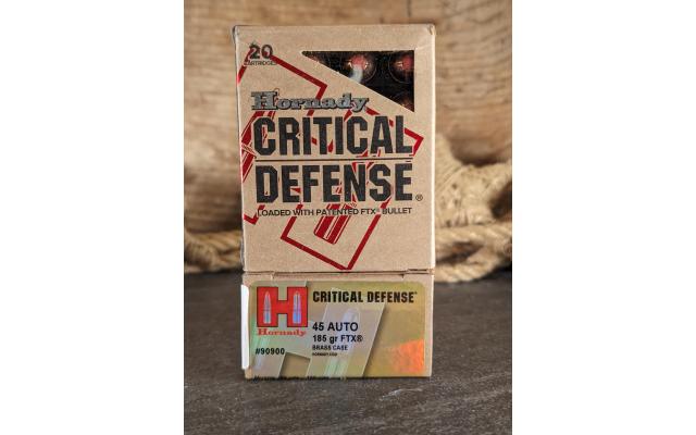 40 Rounds of .45ACP Hornady Critical Defense HP Ammo