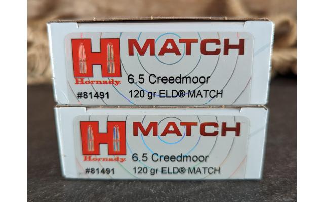 40 Rounds of Hornady Match 6.5Creedmoor Ammo
