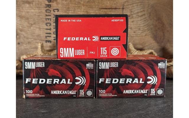 300 Rounds of Federal 115Gr 9mm Target Ammo