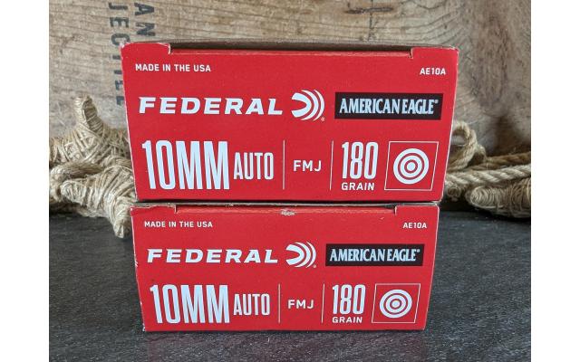 100 Rounds of Federal 180Gr 10mm FMJ Ammo