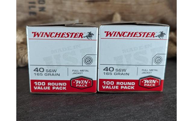 200 Rounds of Winchester .40S&W FMJ Ammo