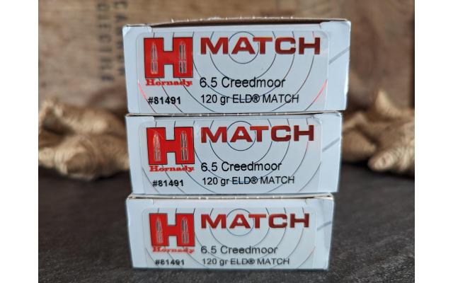 60 Rounds of Hornady 6.5Creedmoor Ammo