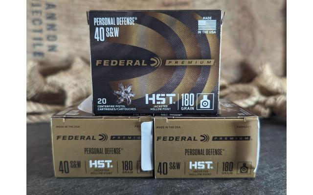 60 Rounds of Federal .40S&W Defense HP Ammo