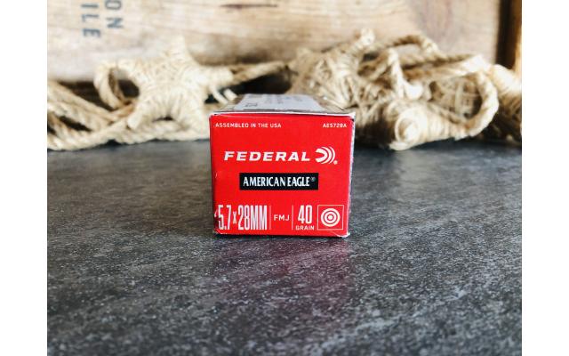 200 Rounds of Federal American Eagle 5.7x28mm 40 Grain FMJ Ammunition