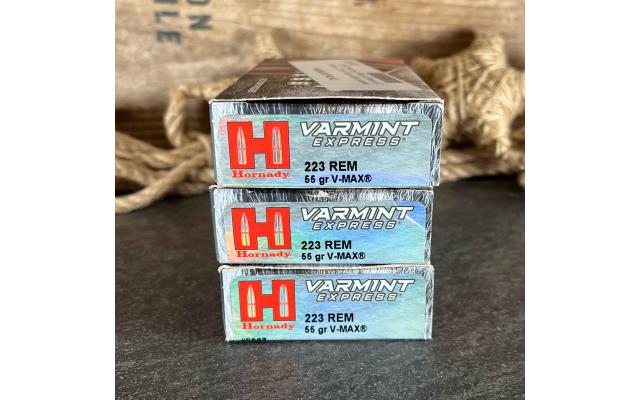 60 Rounds of Hornady Varmint Express .223Rem 55Gr V-Max
