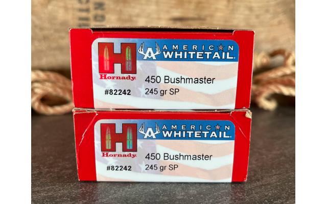 40 Rounds of Hornady American Whitetail .450Bushmaster 245Gr Soft Point
