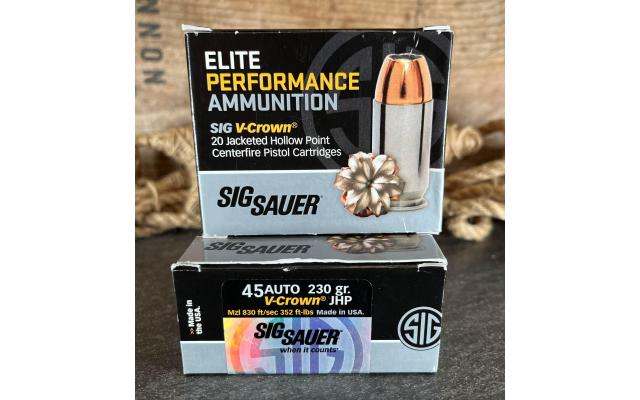 40 Rounds of Sig Sauer .45acp V-Crown 230Gr JHP