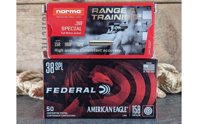 100 Rounds of .38Spl Brass Cased Target Ammo