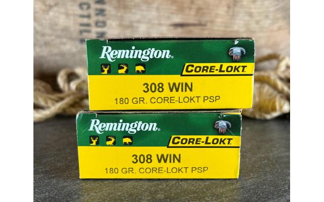 40 Rounds of Remington .308Win 180Gr Core-Lokt PSP