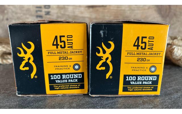 200 Rounds of Browning .45acp 230Gr FMJ