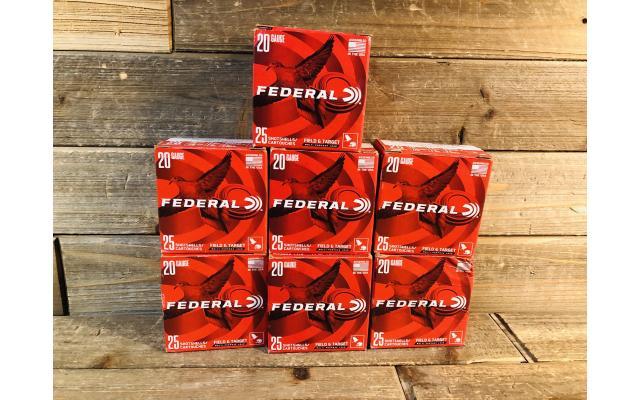 175 Rounds of Federal 20 Gauge 2-3/4" 7-1/2 shot Ammunition