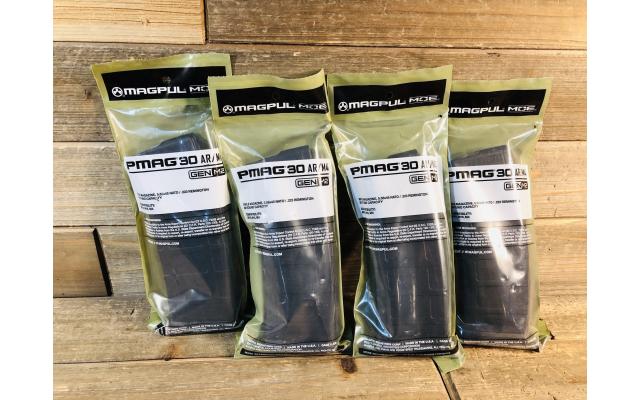 Four New MagPul PMAG 30 5.56 NATO Thirty Round Capacity Magazines