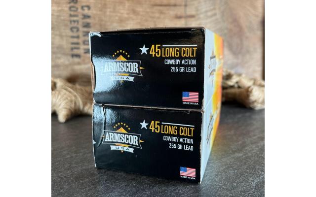 100 Rounds of Armscor .45lc 255Gr Lead Cowboy Action