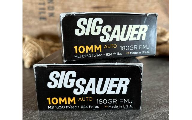 100 Rounds of Sig Sauer 10mm 180Gr FMJ
