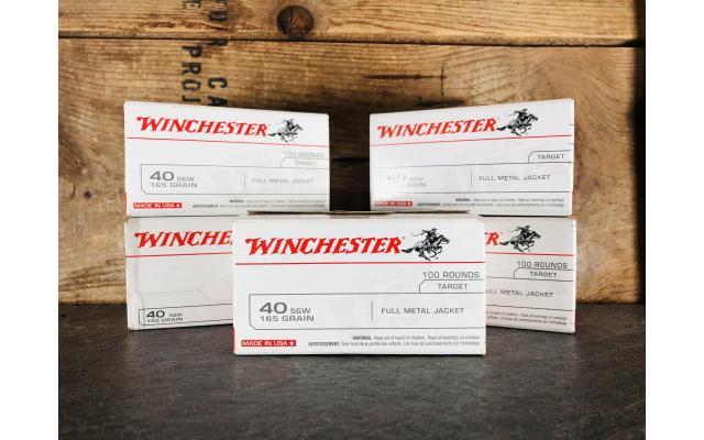 500 Rounds of Winchester .40S&W 165 Grain FMJ Ammunition
