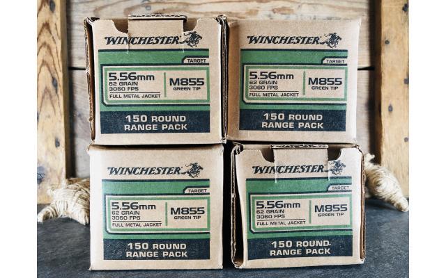 600 Rounds of Winchester 5.56 M855 62gr Green Tip Ammunition