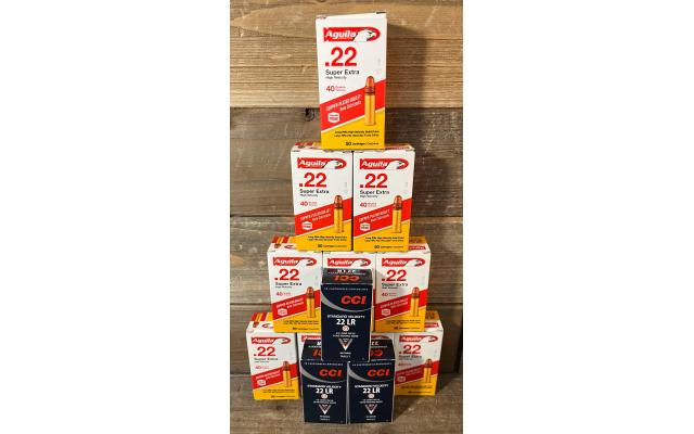 1000 Rounds of Aguila/CCI .22lr Ammo