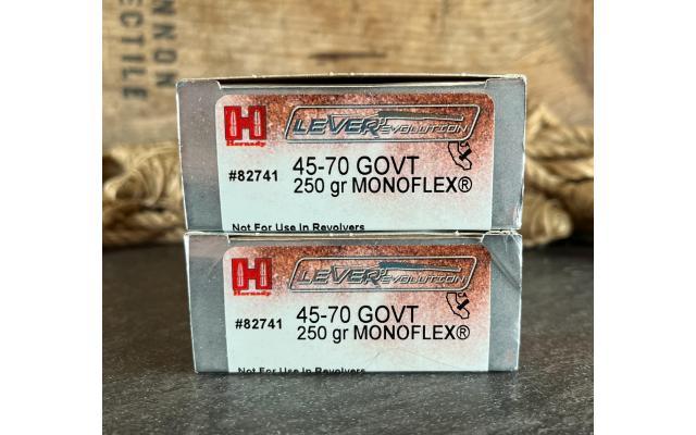 40 Rounds of Hornady .45-70Govt 250Gr Monoflex