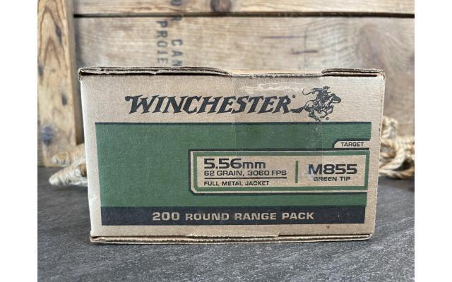 Winchester 5.56mm 62GR Green Tip, 200 Rounds
