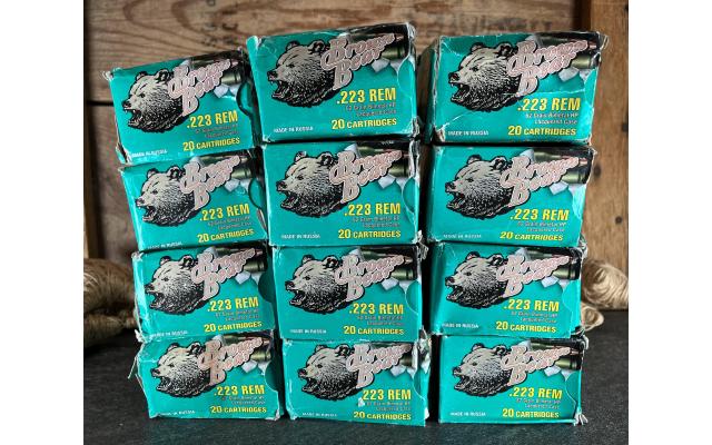 240 Rounds of Brown Bear .223Rem 62Gr Hollow Points