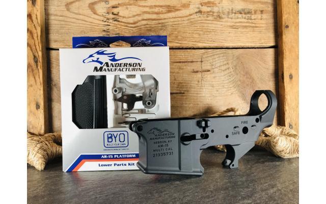 New Anderson AM15 Stripped Lower Receiver & New Anderson Lower Parts Kit