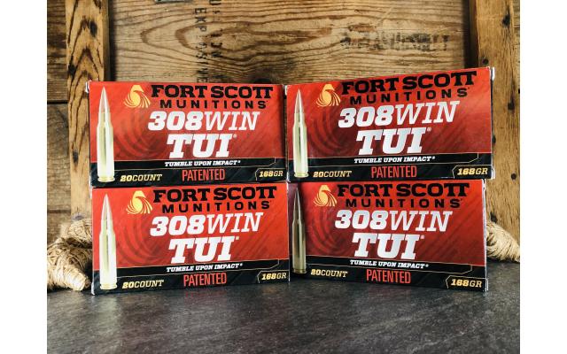 80 Rounds of Fort Scott Munitions .308Win TUI 168gr Ammunition