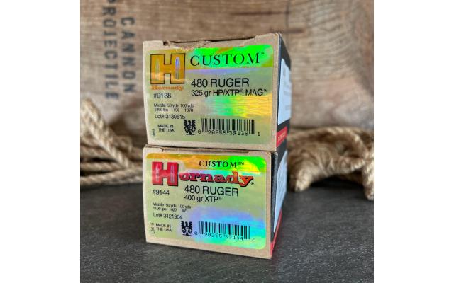 40 Rounds of Hornady Custom .480Ruger Ammo