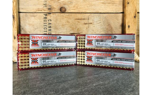 400 Rounds of Winchester .22LR 40gr  Round Nose Copper Plated Ammunition