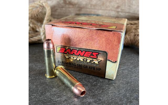 20 Rounds of Barnes Vor-Tx .41RemMag 180Gr HP
