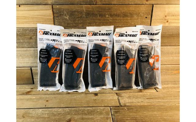 Five new Hexmag AR15 .223/5.56 30 Round Capacity Magazines