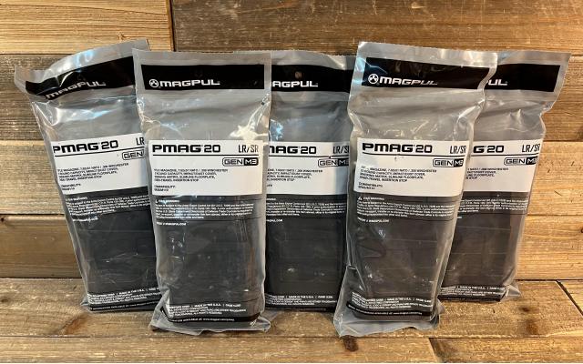 Five New Magpul PMAG .308Win 20Rd Magazines