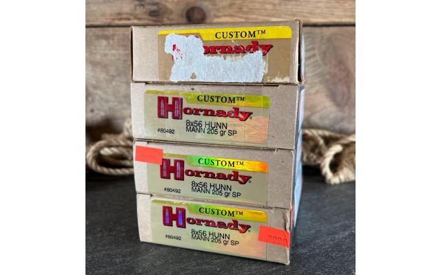 80 Rounds of Hornady Custom 8x56R 205Gr SP