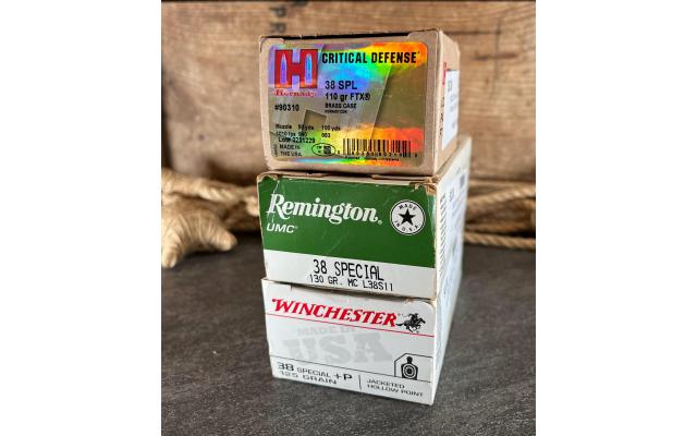 125 Rounds of .38Spl Target/Defensive Ammunition