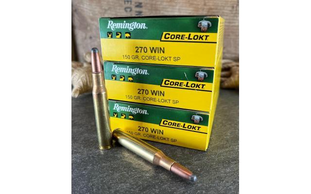 60 Rounds of Remington .270Win 150Gr Core-Lokt SP