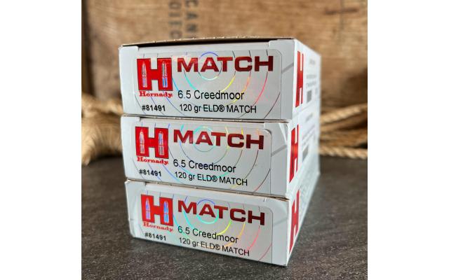 60 Rounds of Hornady Match 6.5Creedmoor 120Gr