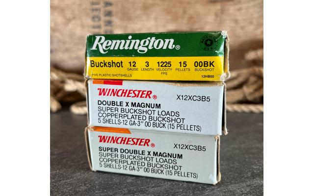 15 Rounds of Winchester/Remington 12ga 3" 00Buck 15 Pellets
