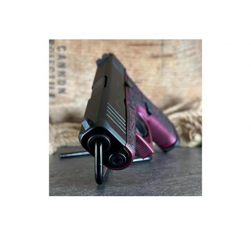 Pre-owned Glock 43x Black Cherry Paisley 9mm In Hard Case