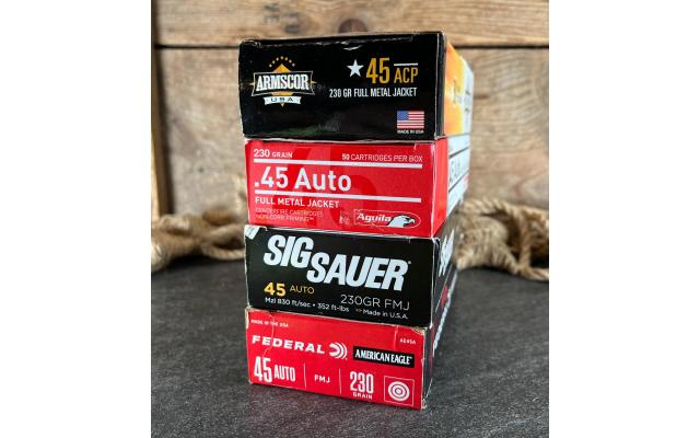 200 Rounds of .45acp 230Gr FMJ