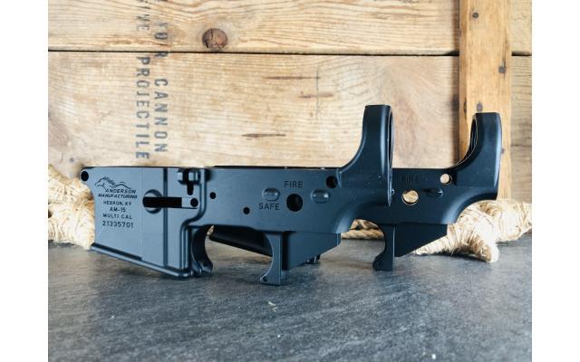 New Pair of Sequential Serial Numbered Anderson AM15 Stripped Lower Receivers