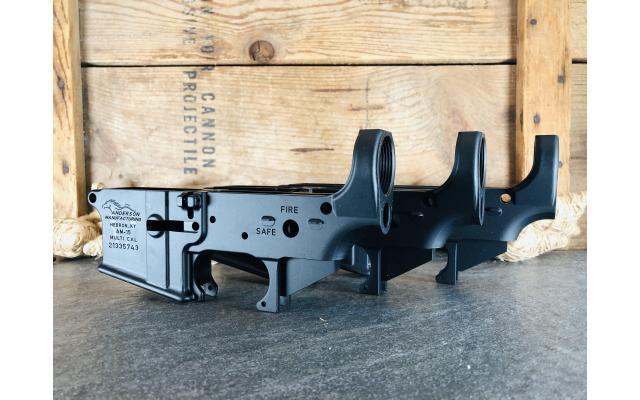 Three Sequentially Serial Numbered Anderson AM-15 Stripped Lower Receivers